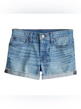 J Crew mid rise denim shorts in light wash H6202